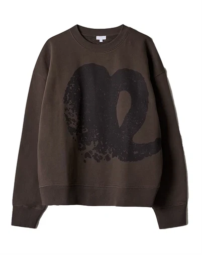 Lala Berlin - Cotton Black Heart 3 Sweatshirt - Brown 